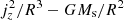 $ j_z^2/R^3-G M_{\rm s}/R^2 $