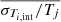 $ \overline{\sigma_{{T}_{i,\mathrm{int}}}/T_j} $