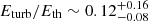 $ E_{\mathrm{turb}}/E_{\mathrm{th}}\sim0.12^{+0.16}_{-0.08} $
