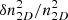 $ \delta n_{2D}^2 / n_{2D}^2 $
