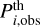 $P_{i{\rm{,obs}}}^{{\rm{th}}}$