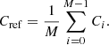 $$ \begin{aligned} C_\mathrm{ref} = \frac{1}{M}\sum _{i=0}^{M-1} C_i. \end{aligned} $$