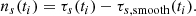 $$ \begin{aligned} n_s(t_i) = \tau _s(t_i) - \tau _{s,\mathrm{smooth} }(t_i) . \end{aligned} $$