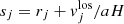 $ s_j=r_j + v^{\rm los}_j/aH $