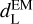 $d_L^{{\rm{EM}}}$