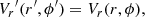 $$ \begin{aligned} {V_r}^\prime (r^\prime ,\phi ^\prime )=V_r(r,\phi ) ,\end{aligned} $$