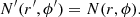 $$ \begin{aligned} N^\prime (r^\prime ,\phi ^\prime )=N(r,\phi ) .\end{aligned} $$