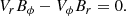 $$ \begin{aligned} V_rB_\phi -V_\phi {B_r}=0 . \end{aligned} $$