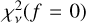 $\chi _v^2\left( {f\, = \,0} \right)$