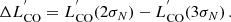$$ \begin{aligned} \Delta L_\mathrm{CO} ^{^{\prime }}&= L_\mathrm{CO} ^{^{\prime }}(2\sigma _N) - L_\mathrm{CO} ^{^{\prime }}(3\sigma _N)\, . \end{aligned} $$