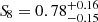 $ {S\!}_8 = 0.78^{+0.16}_{-0.15} $