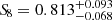 $ {S\!}_8 = 0.813^{+0.093}_{-0.068} $