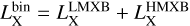 $L_{\rm{X}}^{{\rm{bin}}} = L_{\rm{X}}^{{\rm{LMXB}}} + L_{\rm{X}}^{{\rm{HMXB}}}$
