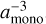 $ \propto a_{{\rm{mono }}}^{ - 3}$