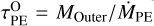 $\tau _{{\rm{PE}}}^{\rm{O}} = {M_{{\rm{Outer}}}}/{\dot M_{{\rm{PE}}}}$
