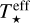 $T_ \star ^{{\rm{eff }}}$