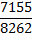 ${{7155} \over {8262}}$