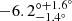 $ -6.2^{\circ+1.6^{\circ}}_{-1.4^{\circ}} $