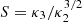 $ S=\kappa_3/\kappa_2^{3/2} $