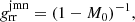 $$ \begin{aligned}&g_{\rm rr}^\mathrm{jmn} = (1-M_0)^{-1},\end{aligned} $$
