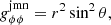 $$ \begin{aligned}&g_{\phi \phi }^\mathrm{jmn} = r^2\sin ^2{\theta }, \end{aligned} $$