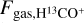 ${F_{{\rm{gas}},{{\rm{H}}^{13}}{\rm{C}}{{\rm{O}}^ + }}}$