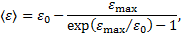 $\langle \varepsilon \rangle = {\varepsilon _0} - {{{\varepsilon _{\max }}} \over {\exp \left( {{\varepsilon _{\max }}/{\varepsilon _0}} \right) - 1}},$