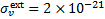 $\sigma _v^{{\rm{ext}}} = 2 \times {10^{ - 21}}$