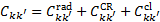 ${C_{k{k^\prime }}} = C_{k{k^\prime }}^{{\rm{rad}}} + C_{k{k^\prime }}^{{\rm{CR}}} + C_{k{k^\prime }}^{{\rm{cl}}}$