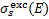 $\sigma _s^{{\mathop{\rm exc}\nolimits} }(E)$