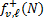 $f_{v,\ell }^ + (N)$