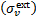$\left( {\sigma _v^{{\rm{ext}}}} \right)$
