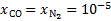 ${x_{{\rm{CO}}}} = {x_{{{\rm{N}}_2}}} = {10^{ - 5}}$
