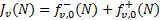 ${J_v}(N) = f_{v,0}^ - (N) + f_{v,0}^ + (N)$