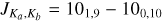 ${J_{{K_a},{K_b}}} = {10_{1,9}} - {10_{0,10}}$