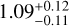 $1.09_{ - 0.11}^{ + 0.12}$
