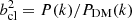 $ b^2_{\mathrm{cl}}=P(k)/P_{\mathrm{DM}}(k) $