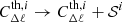 $ C^{\mathrm{th}, i}_{\Delta\ell}\rightarrow C^{\mathrm{th}, i}_{\Delta\ell} + \mathcal{S}^i $