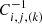 $ C^{-1}_{i,j,(k)} $