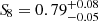 $ {S\!}_8 = 0.79^{+0.08}_{-0.05} $