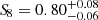 $ {S\!}_8 = 0.80^{+0.08}_{-0.06} $