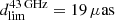 $ d_\text{lim}^{43\,\text{GHz}}=19\,\mu\text{as} $