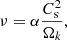 $$ \begin{aligned} \nu = \alpha \frac{C_{\rm s}^2 }{\Omega _k} ,\end{aligned} $$
