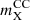 $ m_{\mathrm{X}}^{\mathrm{CC}} $