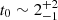 $ t_0\sim2^{+2}_{-1} $