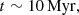 $$ \begin{aligned} t \sim 10\,\mathrm{Myr} , \end{aligned} $$