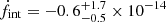 $ \dot{f}_{\mathrm{int}} = -0.6^{+1.7}_{-0.5}\times10^{-14}\, $