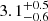 $ 3.1^{+0.5}_{-0.6} $