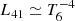 $$ \begin{aligned} L_{41} \simeq T_6^{-4} \end{aligned} $$