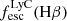 $ f_{\mathrm{esc}}^{\mathrm{LyC}}(\mathrm{H}\beta) $